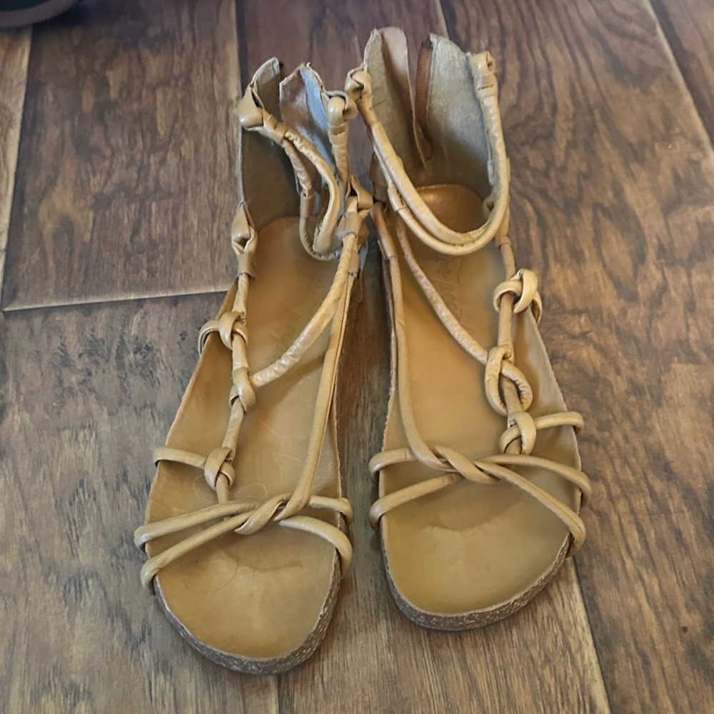 Free People Redlands Tan Gladiator Sandals